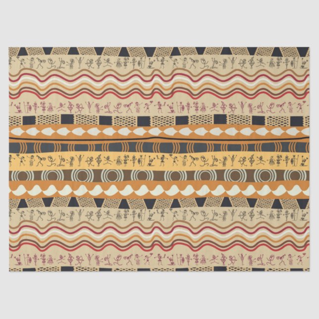PAPEL DE SEDA ARTE TRIBAL AFRICANA (Frente )