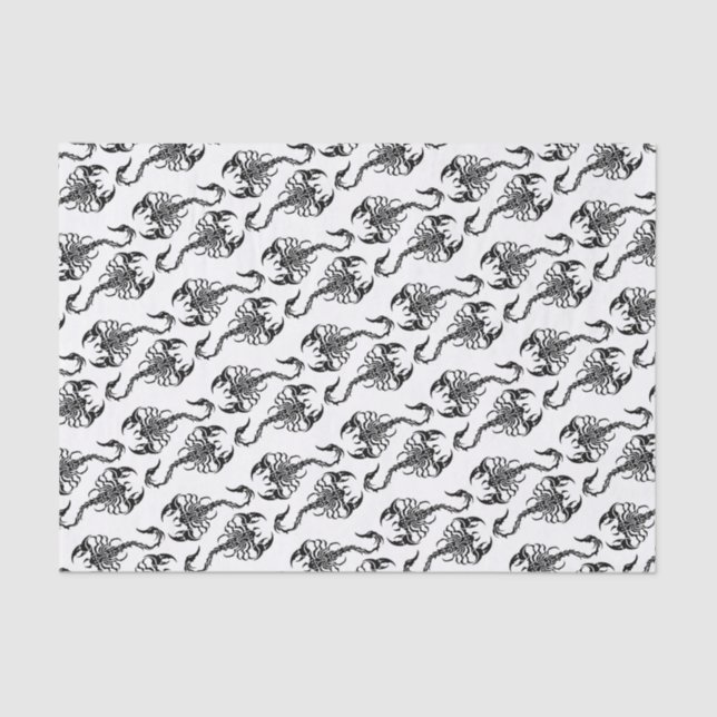 Papel De Seda Arte Tribal Scorpion (Frente )