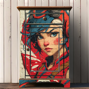 Papel De Seda Arte Urbana de Anime   Grafite de Tijolo Reaprovei