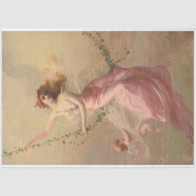 Papel De Seda Arte Vitoriana, Desdissociação, Vintage, (Frente )