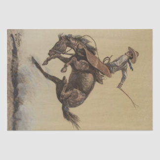 Papel De Seda Arte Western “Cavalo Empinando” por Will James