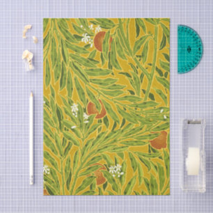 Papel De Seda Artes e Ofícios Fruta Laranja Amarela Arte Floral