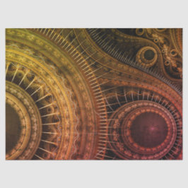 Papel De Seda Artes Fractais Douradas Abstrato 16 Decoupage