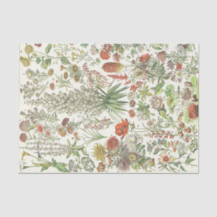 Papel De Seda Artesanato antigo floral de decodificação"
