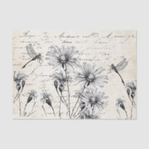 Artesanato de Decoupage do Dragão-Flor-Selvagem do