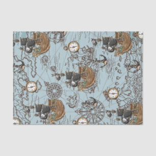 Papel De Seda Artesanato de Decoupage do Mapa de Tesouros de Ent