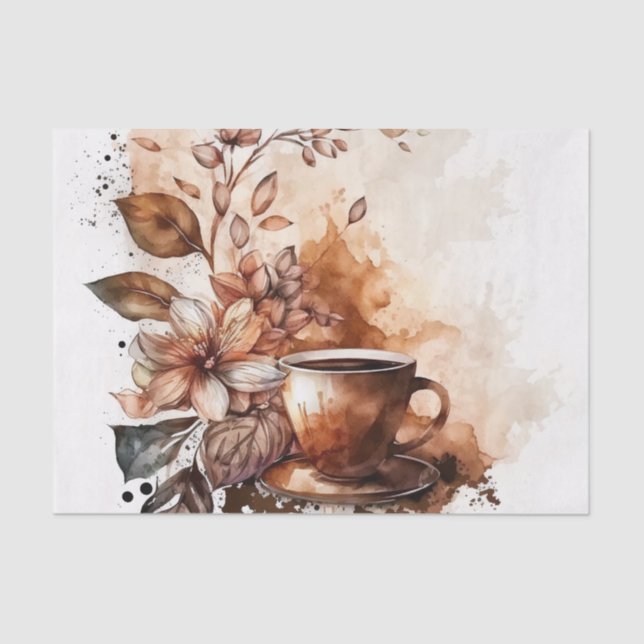 Papel De Seda Artesanato de dissociação amantes de café (Frente )