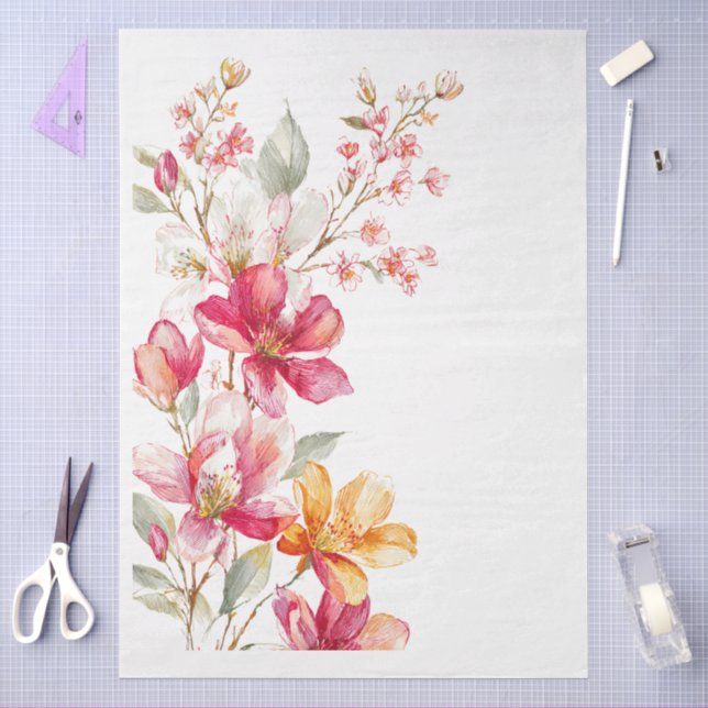 Papel De Seda Artesanato de núcleo de algodão e decoupage do Pas (Arte )