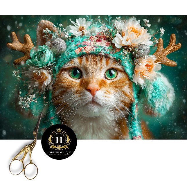 Papel De Seda Artesanato Floral de Decoupage de Inverno-Antler C (Criador carregado)