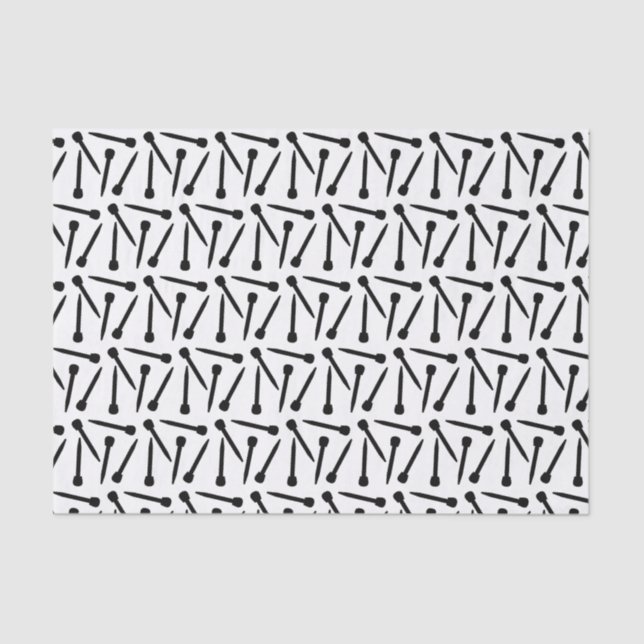 Papel De Seda Artesanatos de tricô Agulhas preto (Frente )