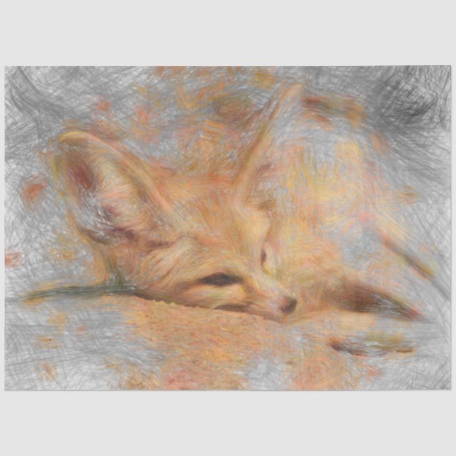 Papel De Seda Artista Animal Fennec (Frente )
