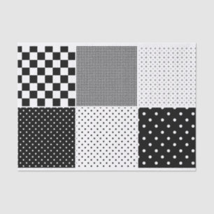 Papel De Seda Artista Pontos Geométricos Textura Branca Preta Qu