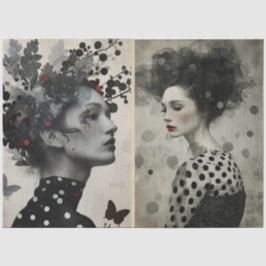 Papel De Seda Artistas Misturam Mídia Negra Creme Branco Grandes