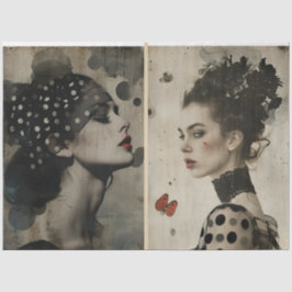 Papel De Seda Artistas Misturam Mídia Preta Fatos Grandes