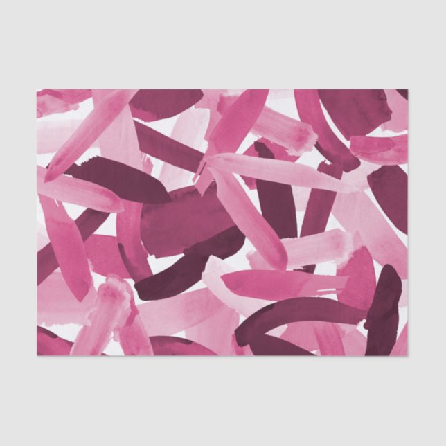 Papel De Seda Artsy Girly Pink Burgundy Collage (Frente )