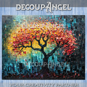 Papel De Seda Árvore da Vida na Arte Mosaica - Dissociação