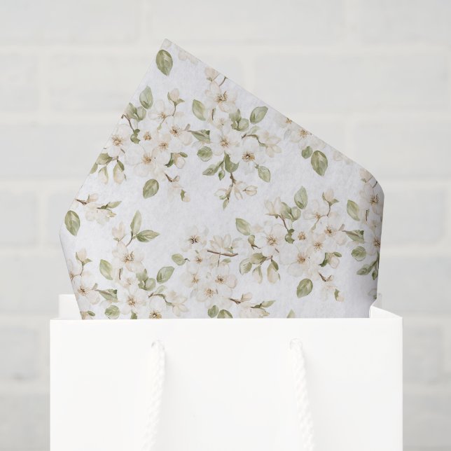 Papel De Seda Árvore de Casamento Florindo Creme Bonito (Sacola de presentes)
