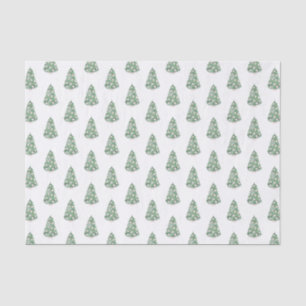 Papel De Seda Árvore de Feriados de Pré-Papoilas de Aquarela Gin