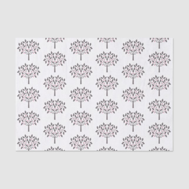 Papel De Seda árvore de frutos silvestres (Frente )