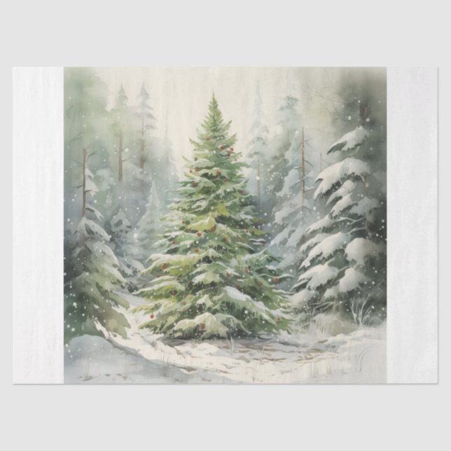 Papel De Seda Árvore de Natal (Frente )