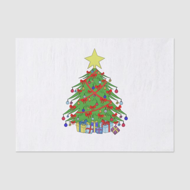 Papel De Seda árvore de Natal (Frente )