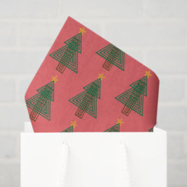 Papel De Seda Árvore de Natal Art Déco