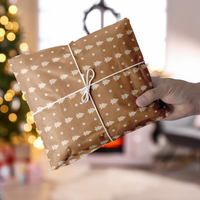 Papel De Seda Árvore de Natal Boho (Boho Christmas tree Tissue Paper)