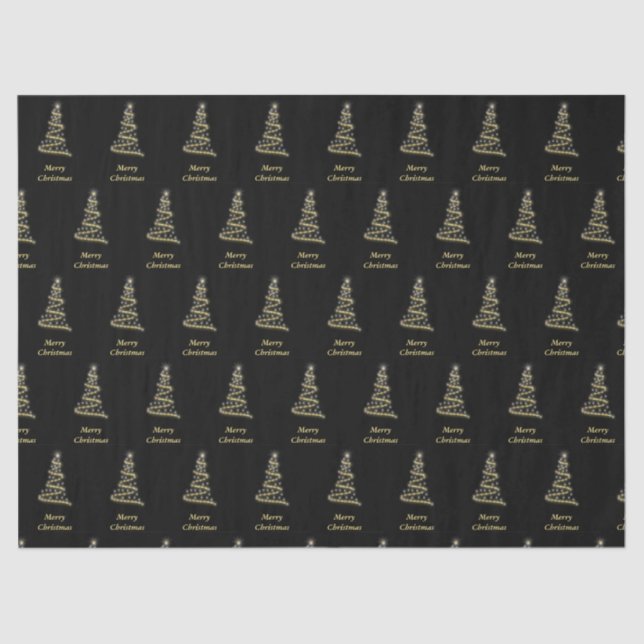 Papel De Seda Árvore de Natal brilhante (Frente )