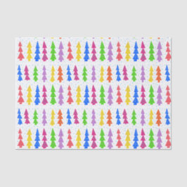 Papel De Seda Árvore de Natal Colorida Pop Art