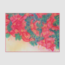 Árvore de Natal da aguarela com poinsétias