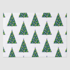 Papel De Seda Árvore de Natal de pop Art com Maçãs e Bananas