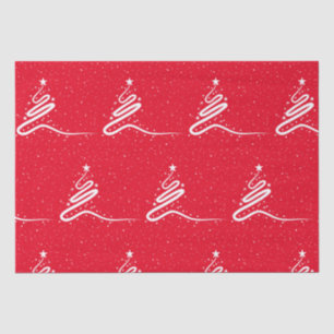 Papel De Seda Árvore de Natal e queda de neve