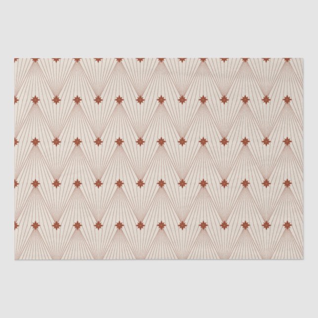 Papel De Seda Árvore de Natal geométrica elegante (Frente )