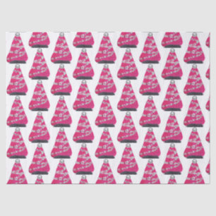 Papel De Seda Árvore de Natal Glam Pink