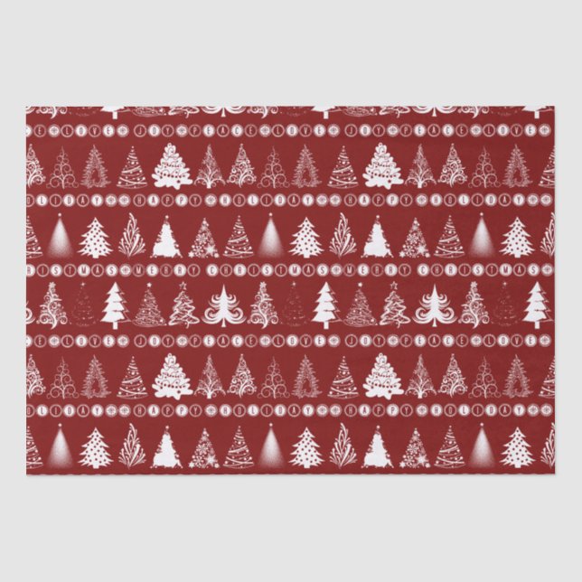 Papel De Seda Árvore de Natal rico (Frente )