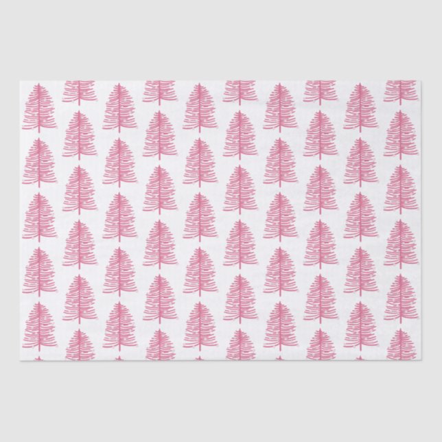 Papel De Seda Árvore de Natal rosa de Natal (Frente )