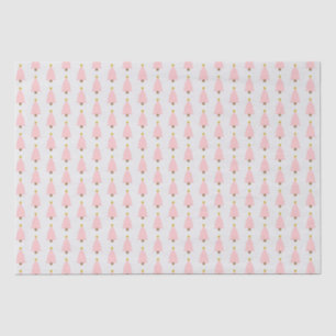 Papel De Seda Árvore de Natal rosa e Estrela Ouro