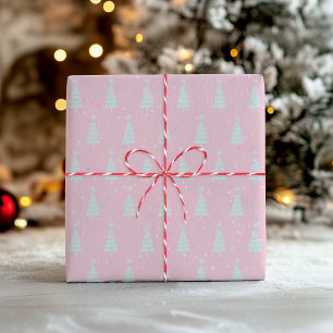 Papel De Seda Árvore de Natal Rosa Pastel