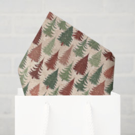 Papel De Seda Árvore de Natal Rústica