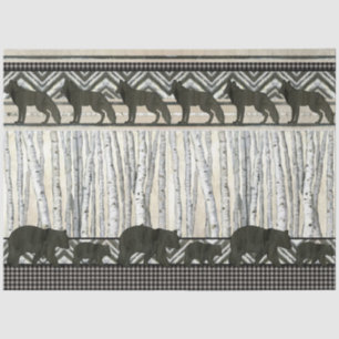 Papel De Seda Árvore de passarinho do lobo-das-montanhas testada