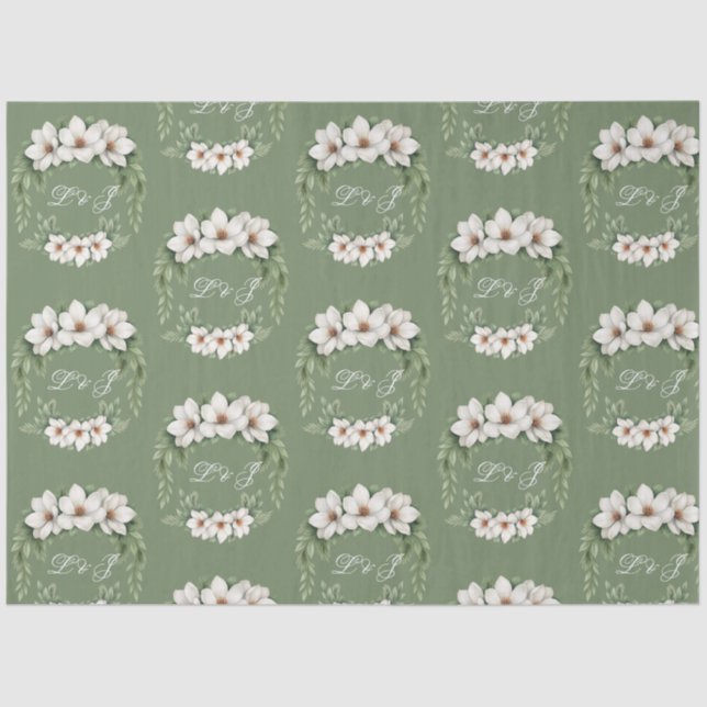 Papel De Seda Árvore de pinheiro Elegante do Casamento no invern (Frente )