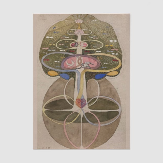 Papel De Seda Árvore do Conhecimento Nº1, Hilma af Klint (Frente )