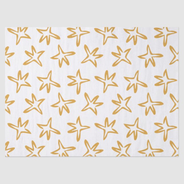 Papel De Seda Árvore Estrela Minimalista (Frente )