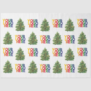 Papel De Seda Árvore Natal do Logotipo simples para empresas Vi