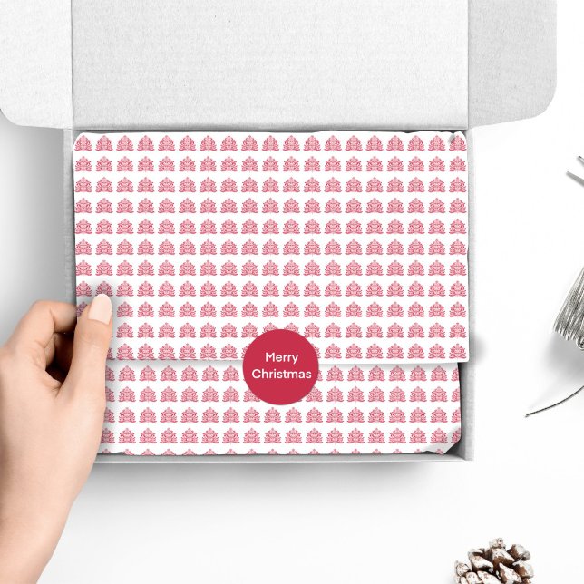 Papel De Seda Árvore Nórdica de Natal da Red Scandinavian (Criador carregado)