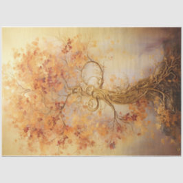 Papel De Seda árvore ouro