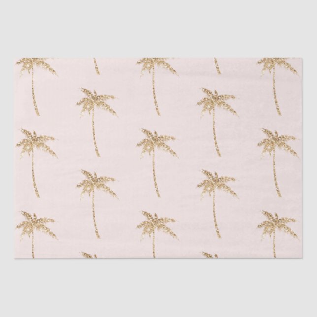 Papel De Seda Árvore Tropical de Palma Dourada (Frente )