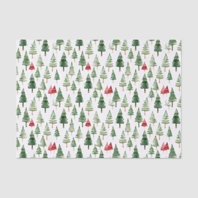 Papel De Seda Árvores de Natal (Frente )