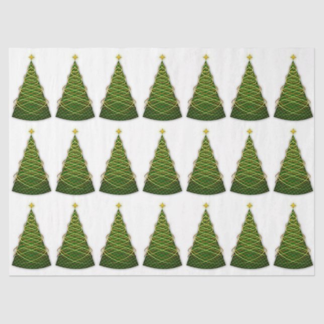 Papel De Seda Árvores de Natal (Frente )