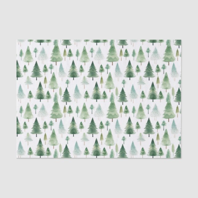 Papel De Seda árvores de natal (Frente )